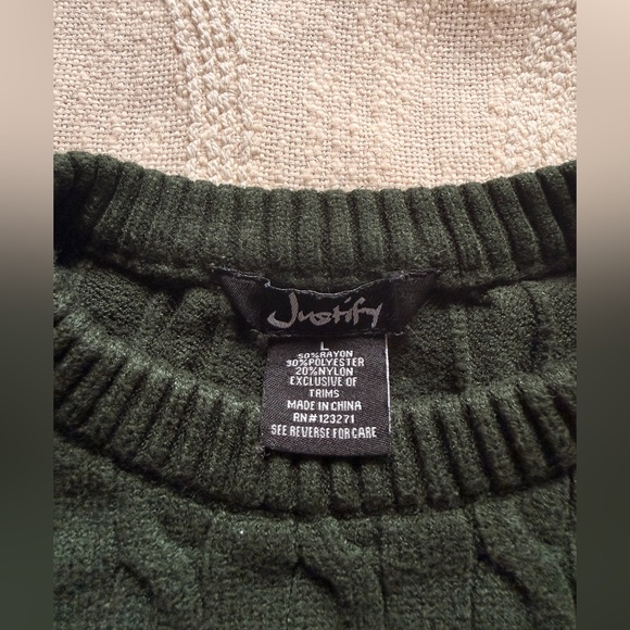 Justify Forest Green Soft Cropped Sweater - Picture 2 of 5